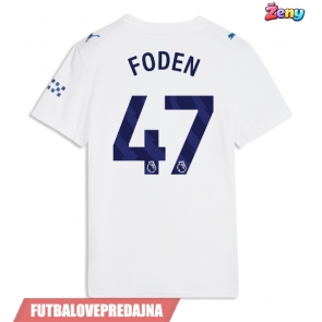 Lacne Ženy Futbalové dres Manchester City Phil Foden #47 2026-27 Krátky Rukáv - Tretina